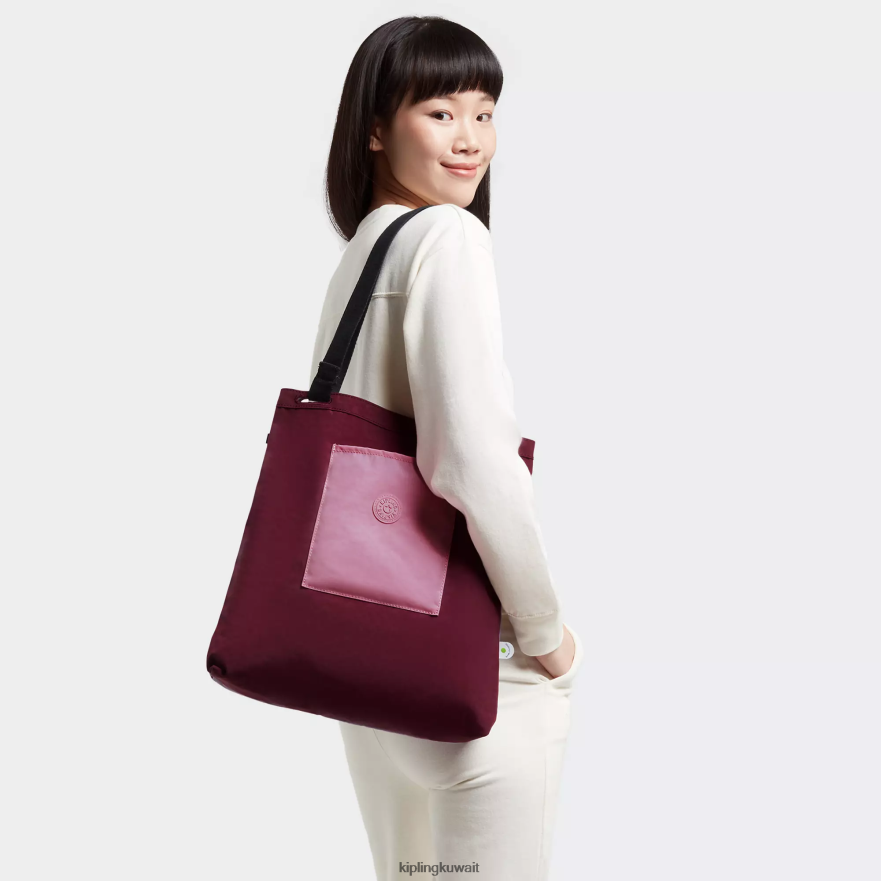 Kipling حقيبة تسوق أنس نحيف فوشيا الظلام ZR2RH273 حمل الحقائب