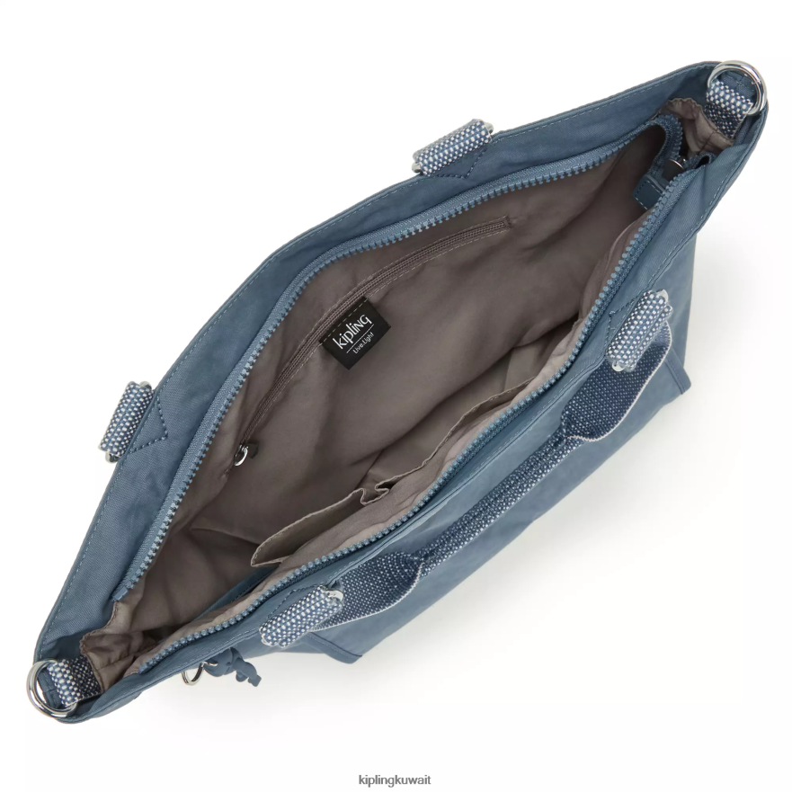 Kipling حقيبة تسوق صغيرة جديدة للمتسوق نحيف فرشاة زرقاء ZR2RH274 حمل الحقائب