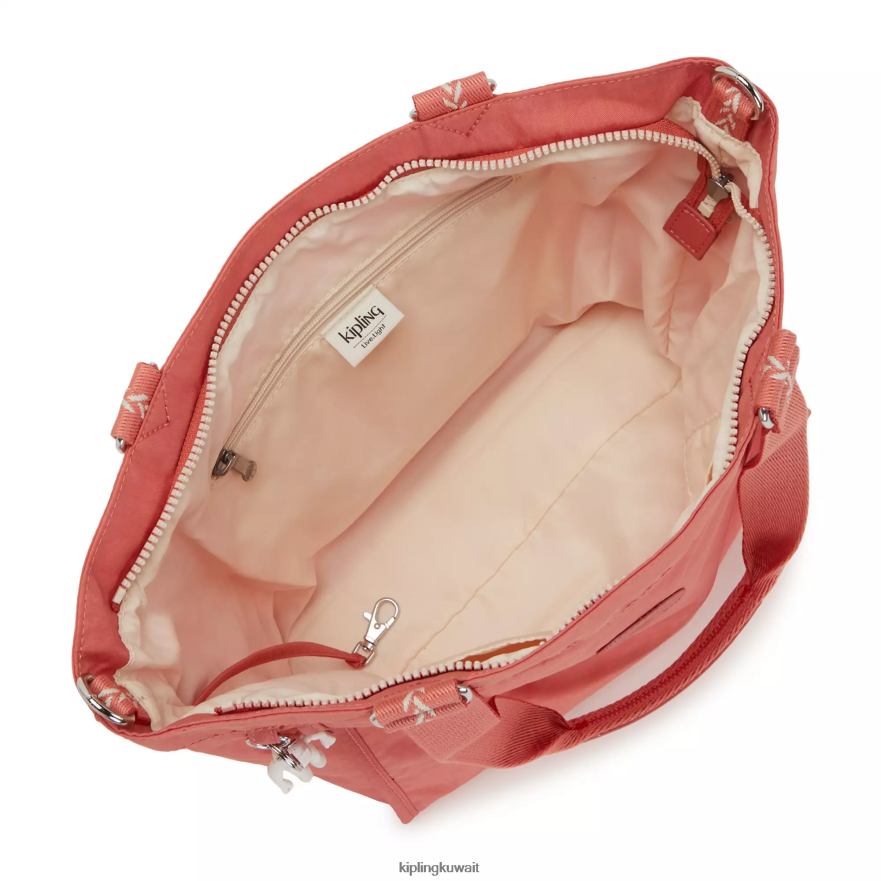 Kipling حقيبة تسوق صغيرة جديدة للمتسوق نحيف خمر الوردي ZR2RH276 حمل الحقائب