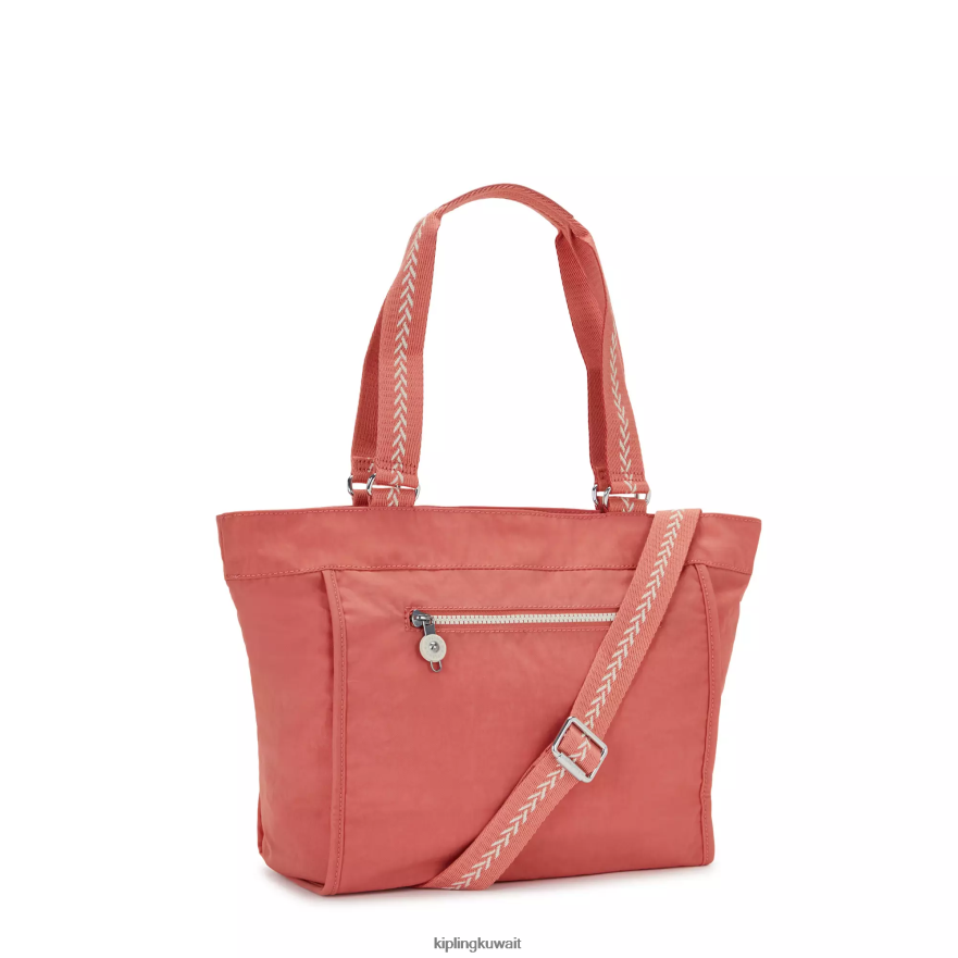 Kipling حقيبة تسوق صغيرة جديدة للمتسوق نحيف خمر الوردي ZR2RH276 حمل الحقائب