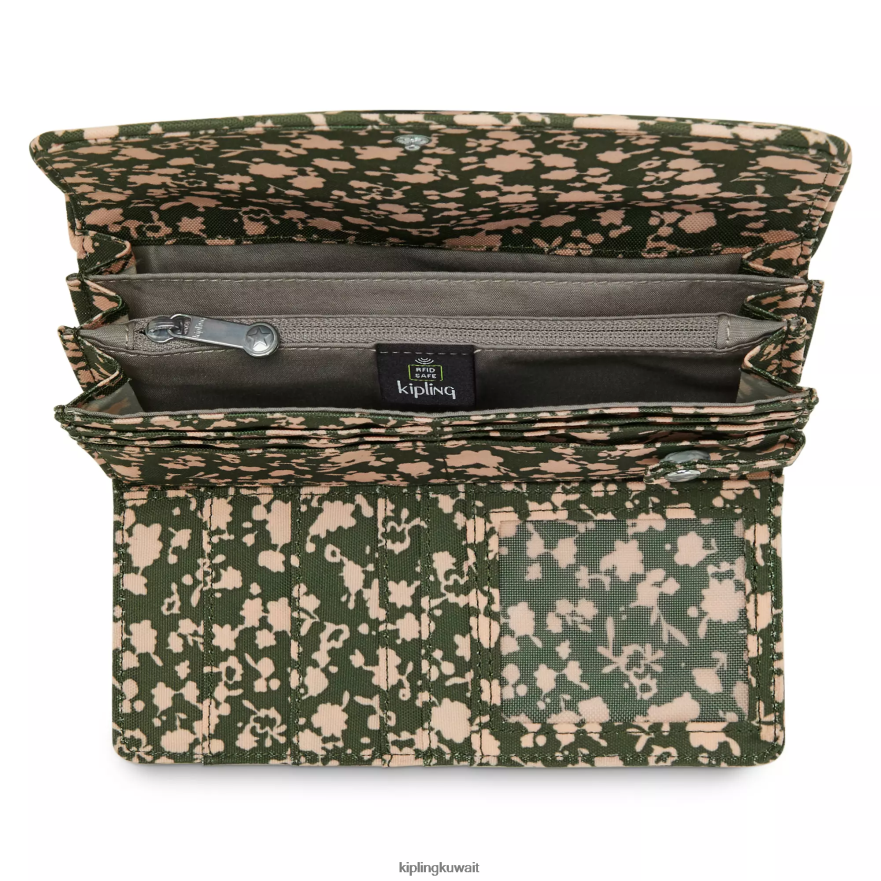 Kipling محفظة موني لاند مطبوعة نحيف الأزهار الطازجة ZR2RH311 محافظ ومعصم