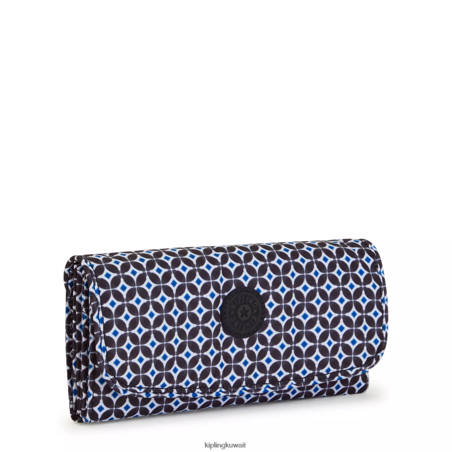 Kipling محفظة موني لاند مطبوعة نحيف بلاط مسود ZR2RH312 محافظ ومعصم