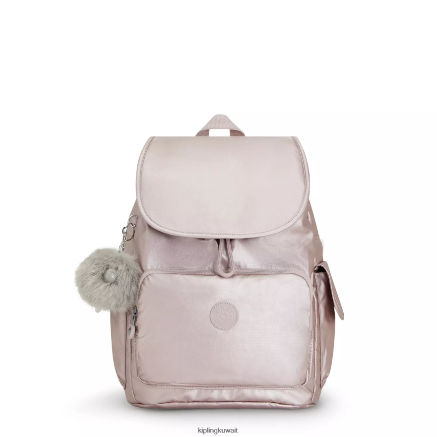 Kipling حقيبة ظهر معدنية سيتي باك نحيف وردة معدنية ZR2RH340 حقائب ظهر الموضة