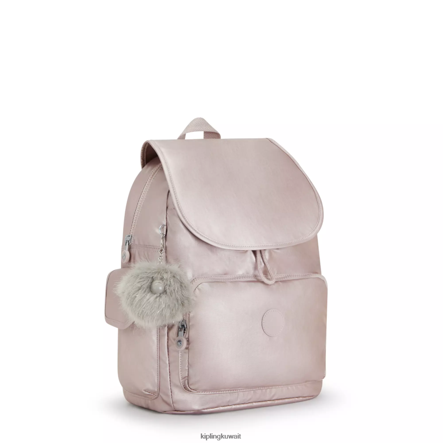 Kipling حقيبة ظهر معدنية سيتي باك نحيف وردة معدنية ZR2RH340 حقائب ظهر الموضة