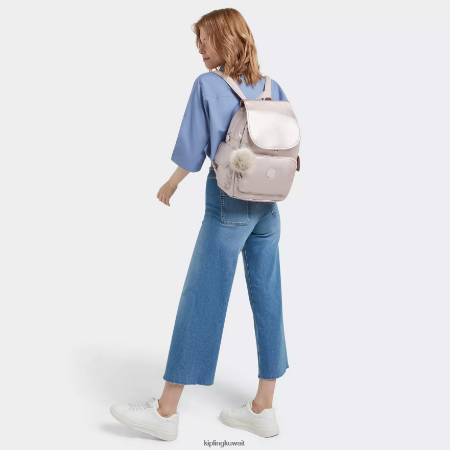 Kipling حقيبة ظهر معدنية سيتي باك نحيف وردة معدنية ZR2RH340 حقائب ظهر الموضة