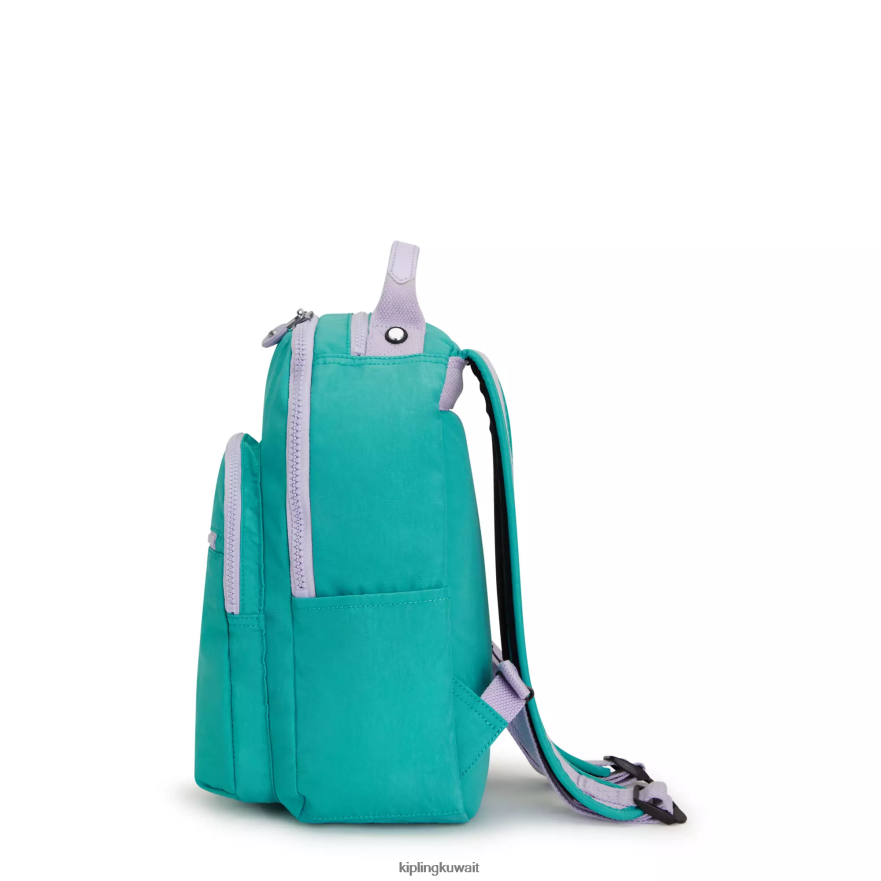 Kipling حقيبة ظهر صغيرة للكمبيوتر اللوحي من سيول نحيف سيرفر جرين ZR2RH342 حقائب ظهر الموضة
