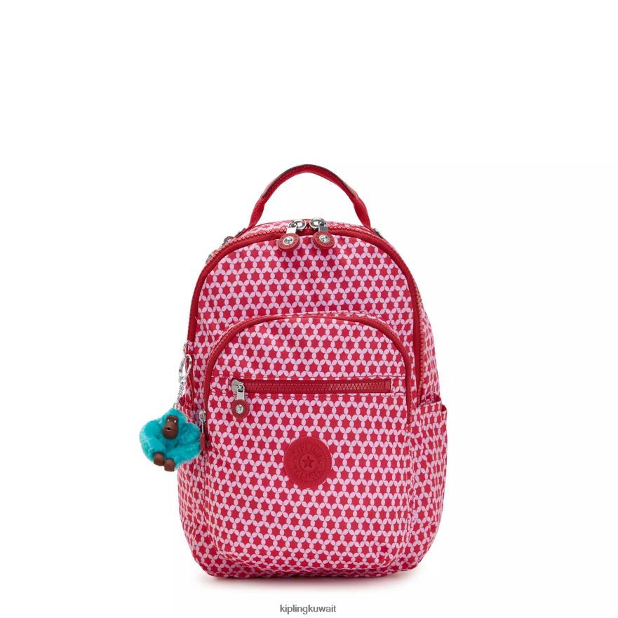 Kipling حقيبة ظهر صغيرة للكمبيوتر اللوحي مطبوعة من سيول نحيف نقطة النجوم ZR2RH347 حقائب ظهر الموضة