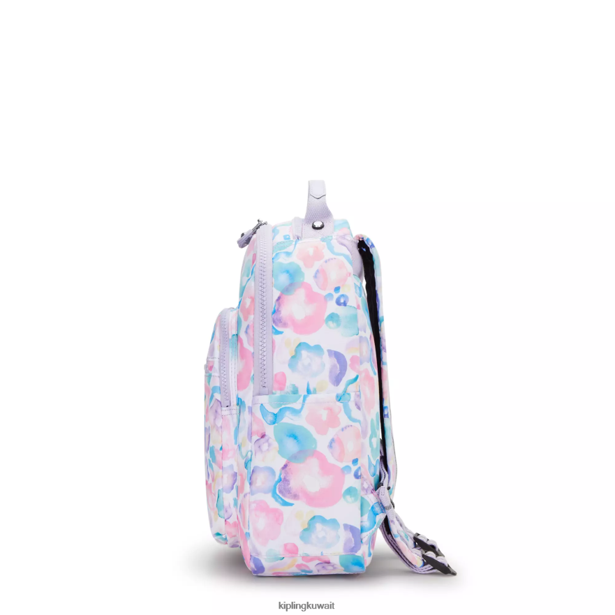 Kipling حقيبة ظهر صغيرة للكمبيوتر اللوحي مطبوعة من سيول نحيف زهور أكوا ZR2RH349 حقائب ظهر الموضة