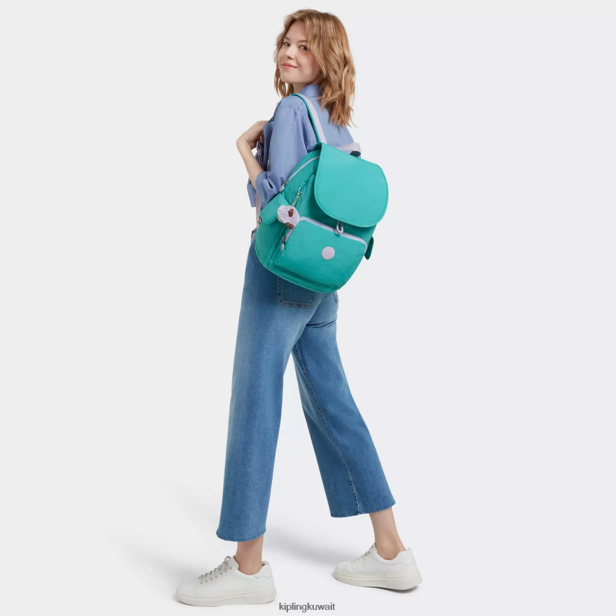 Kipling حقيبة ظهر سيتي باك نحيف سيرفر جرين ZR2RH350 حقائب ظهر الموضة
