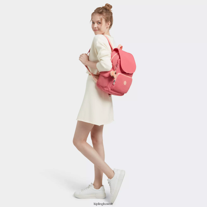 Kipling حقيبة ظهر سيتي باك نحيف الفرح الوردي ZR2RH355 حقائب ظهر الموضة