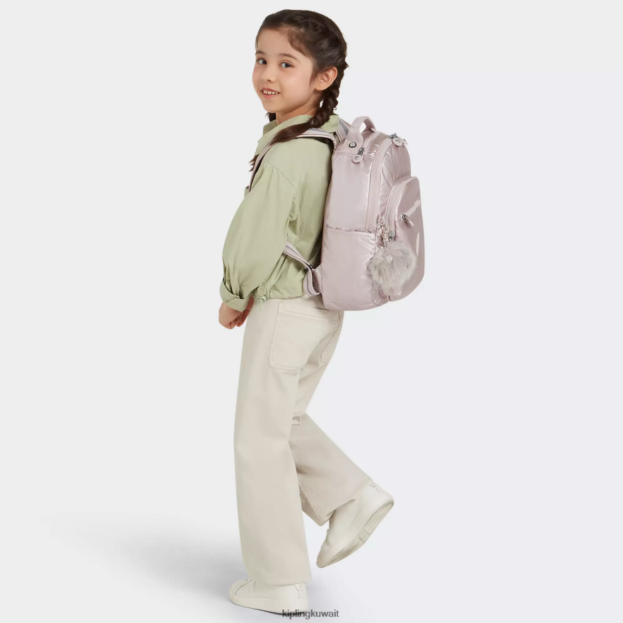 Kipling حقيبة ظهر لوحي صغيرة معدنية من سيول نحيف وردة معدنية ZR2RH356 حقائب ظهر الموضة