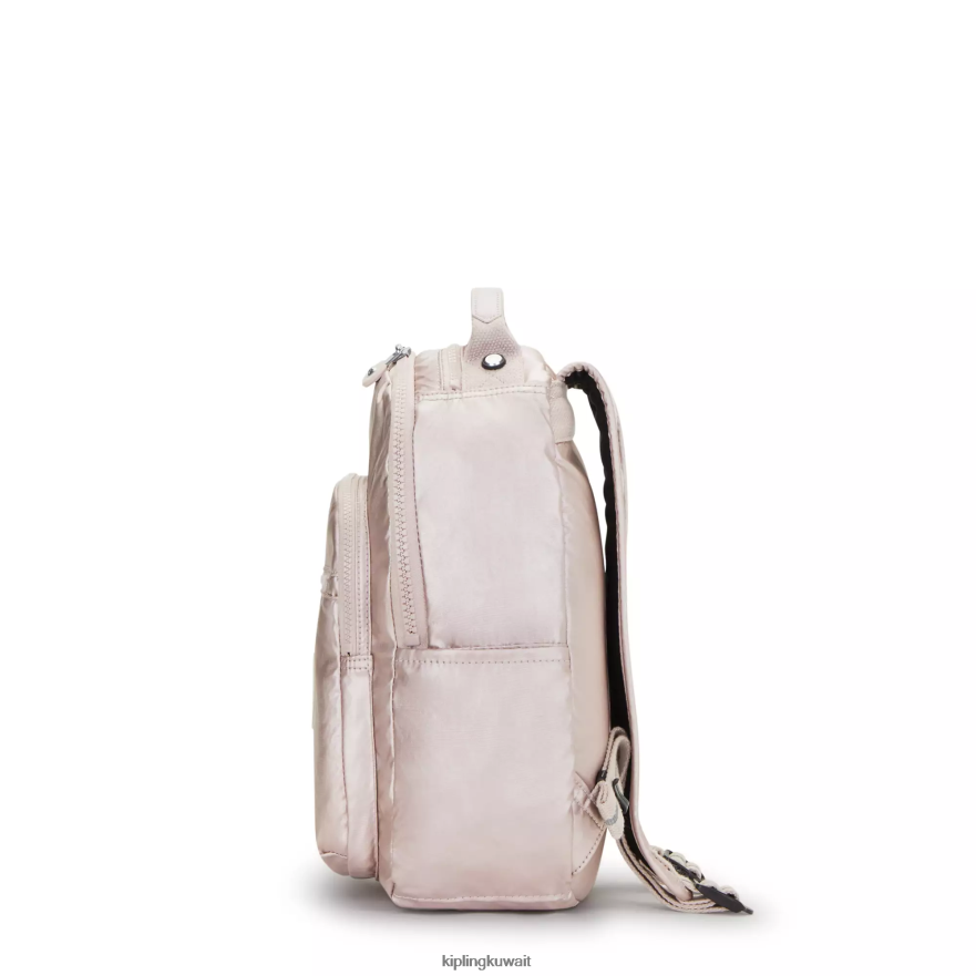 Kipling حقيبة ظهر لوحي صغيرة معدنية من سيول نحيف وردة معدنية ZR2RH356 حقائب ظهر الموضة
