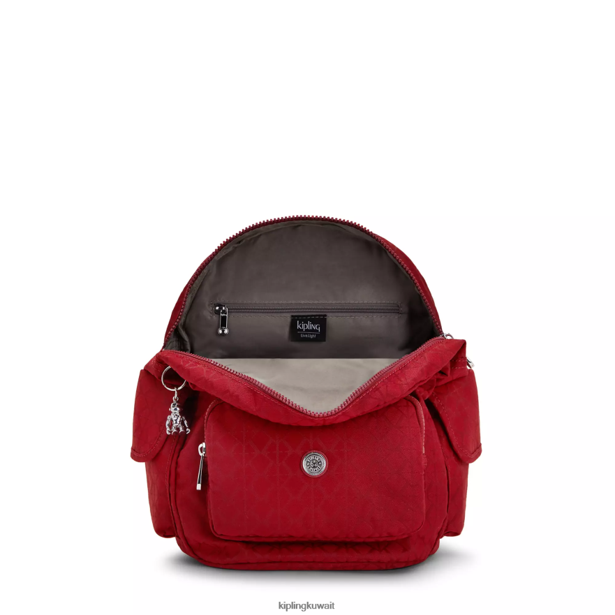 Kipling حقيبة ظهر صغيرة سيتي باك نحيف التوقيع الأحمر ZR2RH357 حقائب ظهر صغيرة