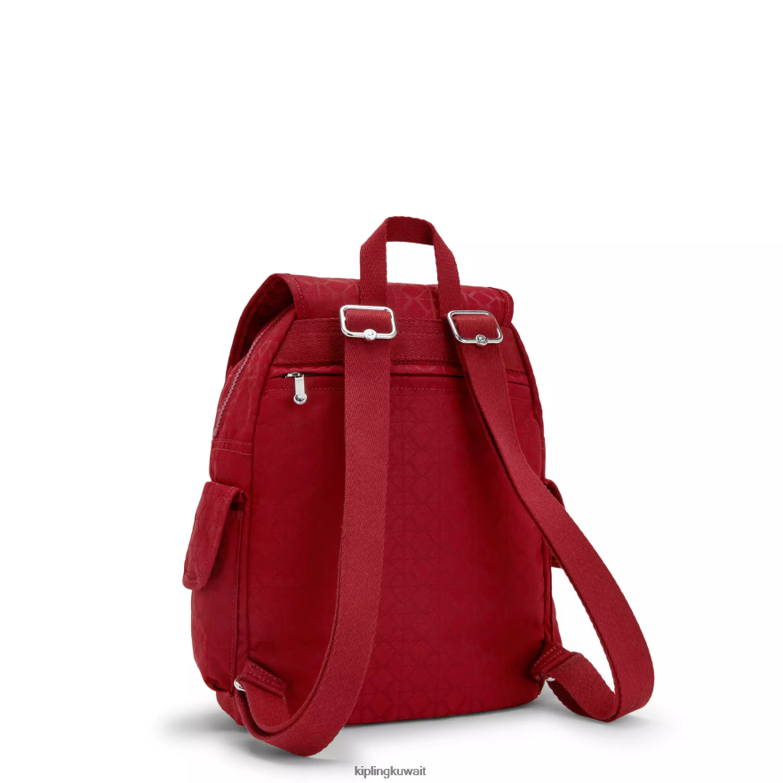 Kipling حقيبة ظهر صغيرة سيتي باك نحيف التوقيع الأحمر ZR2RH357 حقائب ظهر صغيرة