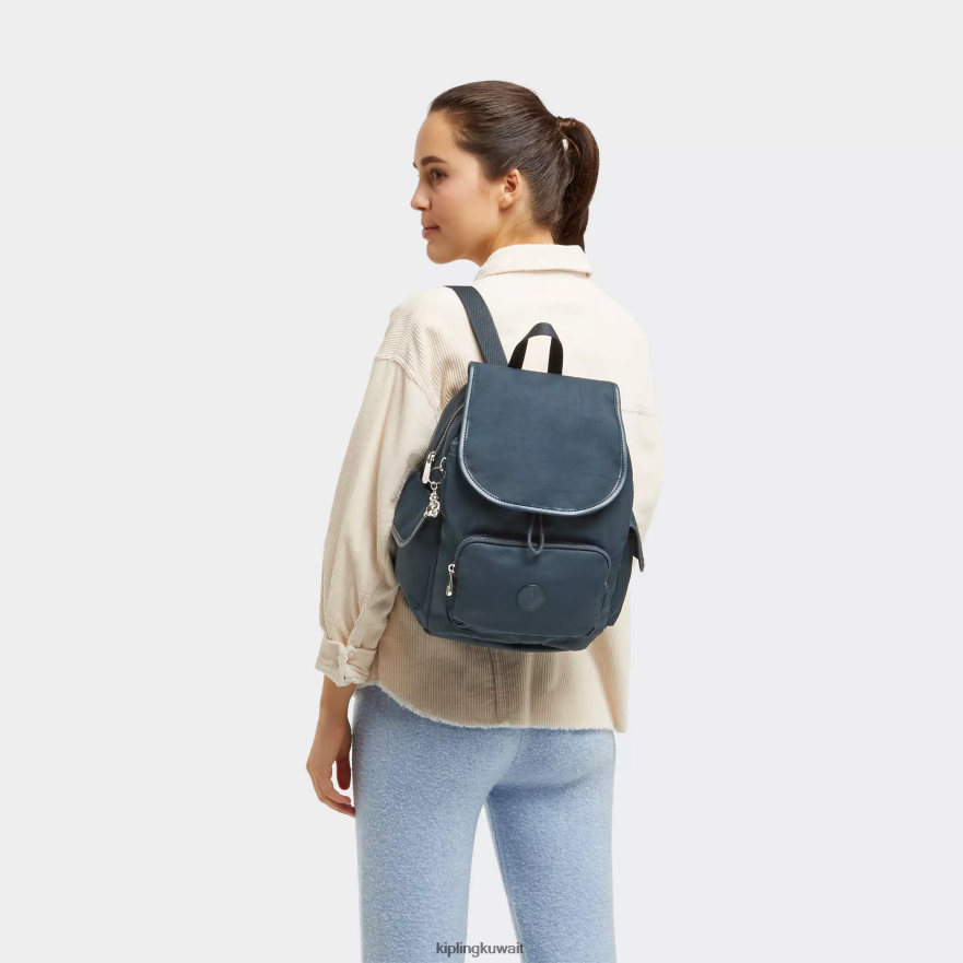 Kipling حقيبة ظهر صغيرة سيتي باك نحيف أزرق غني ZR2RH358 حقائب ظهر صغيرة