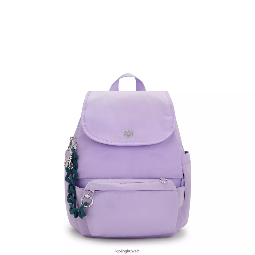 Kipling حقيبة ظهر صغيرة قابلة للتحويل من سيتي باك فيكتوريا تانغ نحيف فاتو الجليد لافندر ZR2RH361 حقائب ظهر الموضة