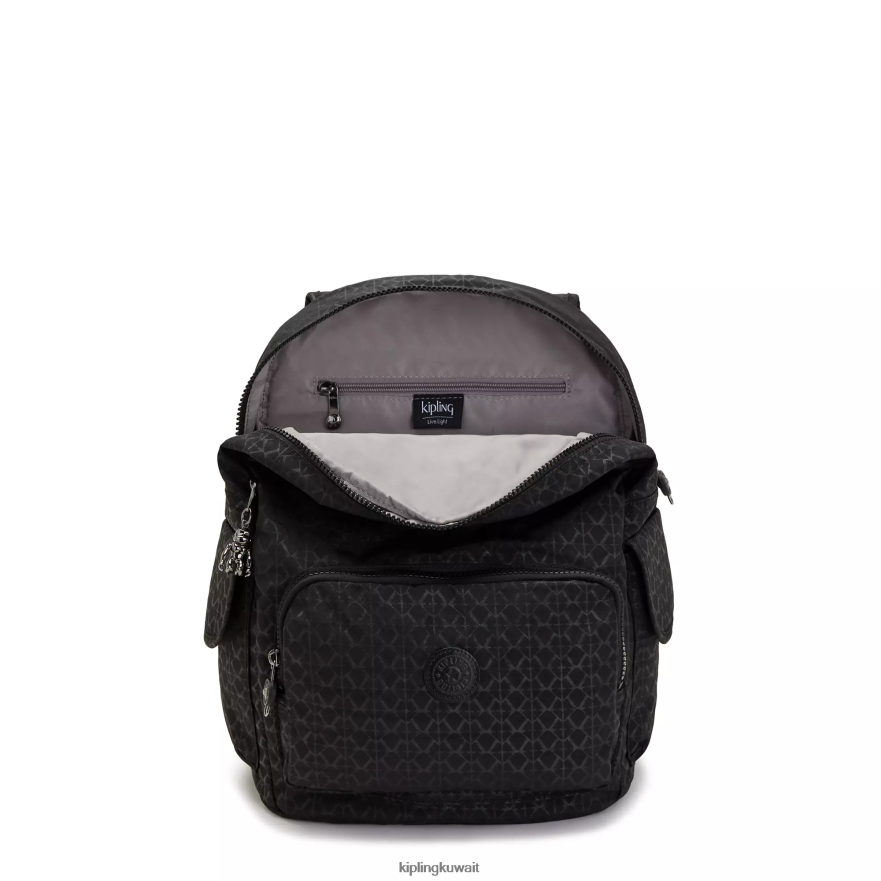 Kipling حقيبة ظهر بطبعة سيتي باك نحيف توقيع منقوش ZR2RH363 حقائب ظهر الموضة