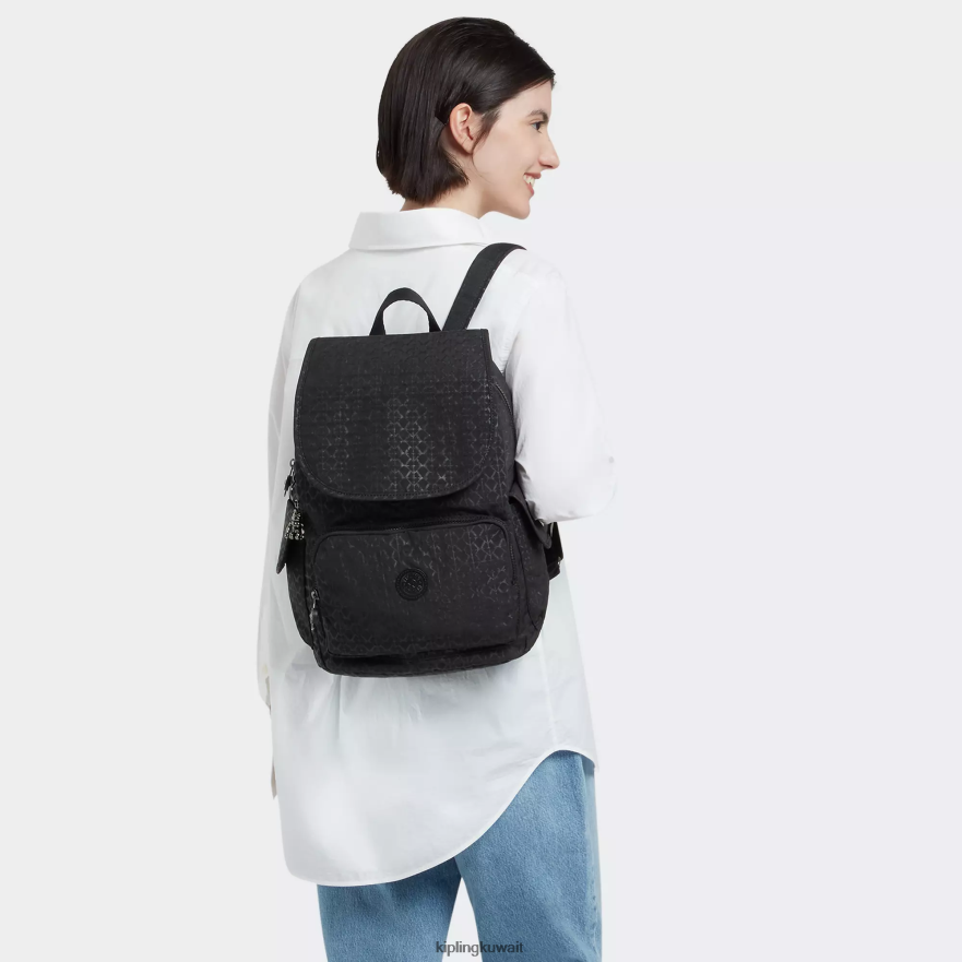 Kipling حقيبة ظهر بطبعة سيتي باك نحيف توقيع منقوش ZR2RH363 حقائب ظهر الموضة