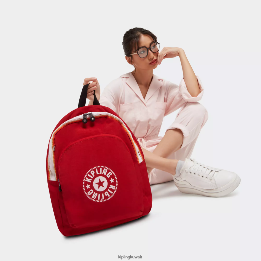 Kipling حقيبة ظهر كورتيس متوسطة نحيف أحمر شفتين ZR2RH374 حقائب ظهر الموضة