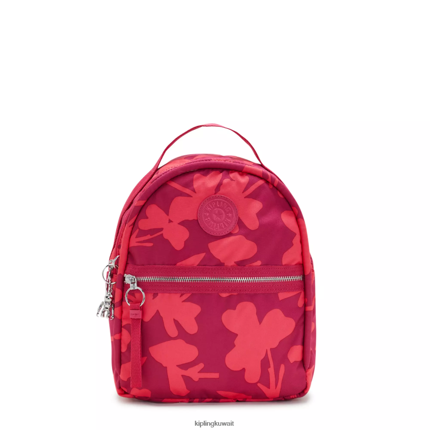 Kipling حقيبة ظهر مطبوعة كاي نحيف زهور المرجان ZR2RH376 حقائب ظهر صغيرة