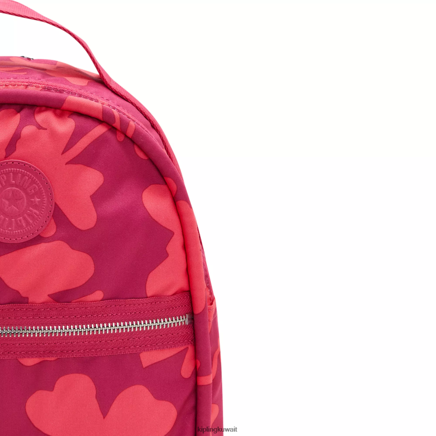 Kipling حقيبة ظهر مطبوعة كاي نحيف زهور المرجان ZR2RH376 حقائب ظهر صغيرة