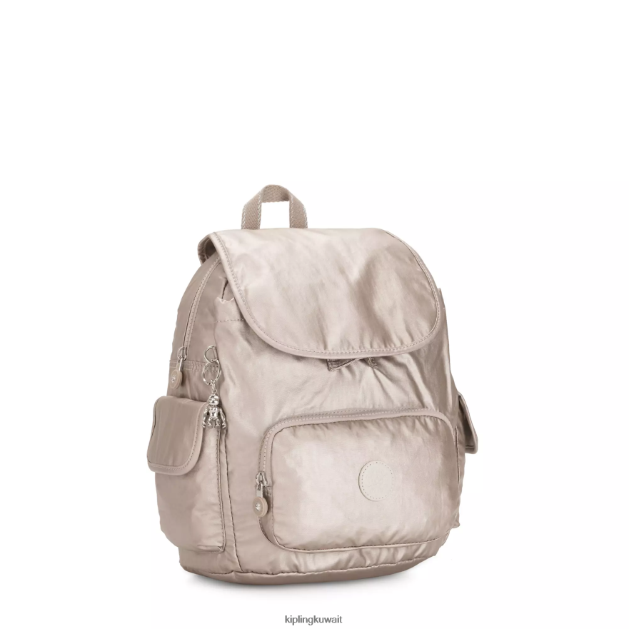 Kipling حقيبة ظهر معدنية صغيرة سيتي باك نحيف توهج معدني ZR2RH381 حقائب ظهر صغيرة