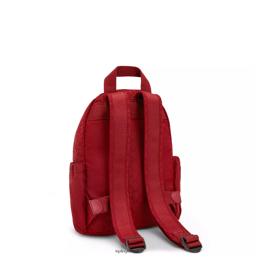 Kipling حقيبة ظهر صغيرة من ديليا نحيف التوقيع الأحمر ZR2RH387 أكياس صغيرة