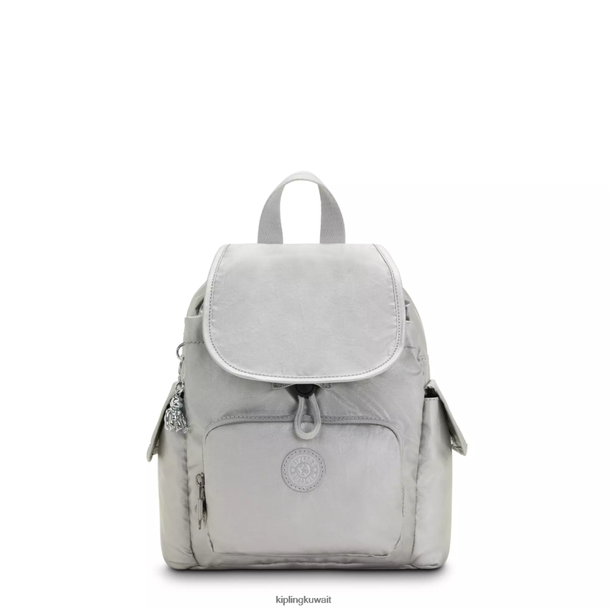 Kipling حقيبة ظهر معدنية صغيرة سيتي باك نحيف لامع لامع ZR2RH388 أكياس صغيرة