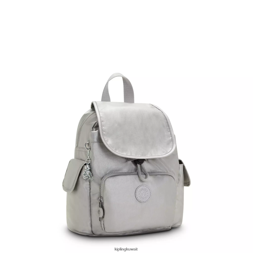Kipling حقيبة ظهر معدنية صغيرة سيتي باك نحيف لامع لامع ZR2RH388 أكياس صغيرة