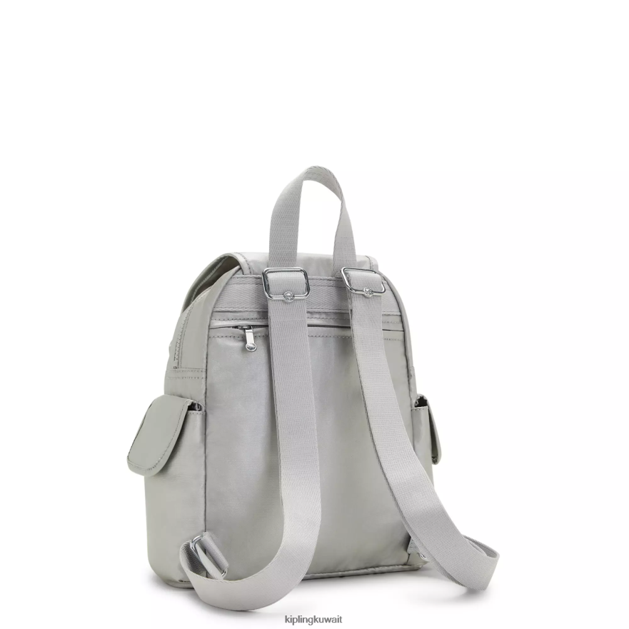 Kipling حقيبة ظهر معدنية صغيرة سيتي باك نحيف لامع لامع ZR2RH388 أكياس صغيرة