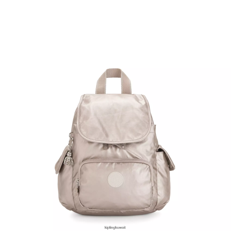 Kipling حقيبة ظهر معدنية صغيرة سيتي باك نحيف توهج معدني ZR2RH389 أكياس صغيرة