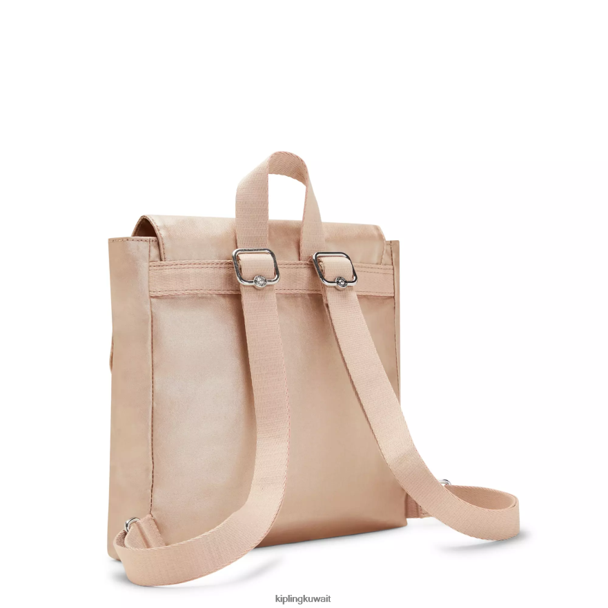 Kipling حقيبة ظهر داني صغيرة معدنية نحيف سحر الذهب المعدني ZR2RH391 حقائب ظهر الموضة
