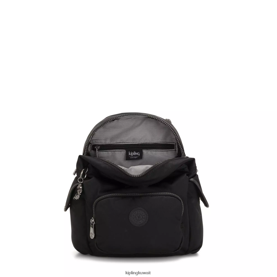 Kipling حقيبة ظهر صغيرة سيتي باك نحيف أسود غني ZR2RH395 أكياس صغيرة