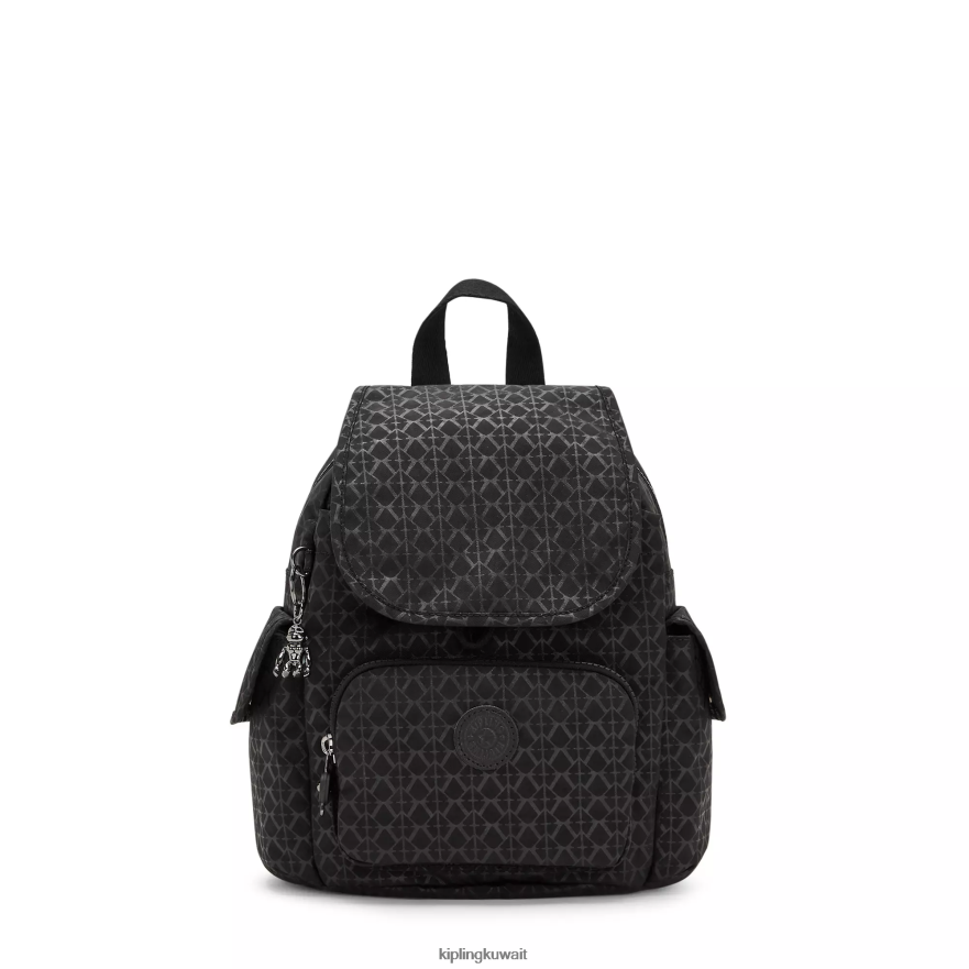 Kipling حقيبة ظهر صغيرة بطبعة سيتي باك نحيف توقيع منقوش ZR2RH396 أكياس صغيرة