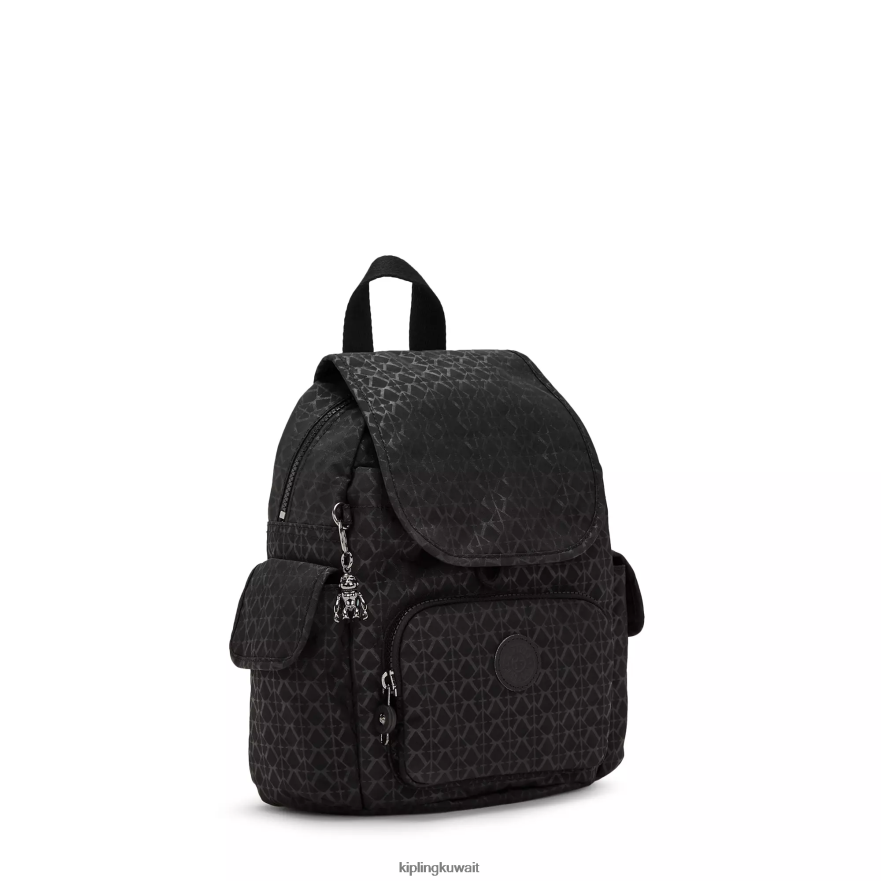Kipling حقيبة ظهر صغيرة بطبعة سيتي باك نحيف توقيع منقوش ZR2RH396 أكياس صغيرة