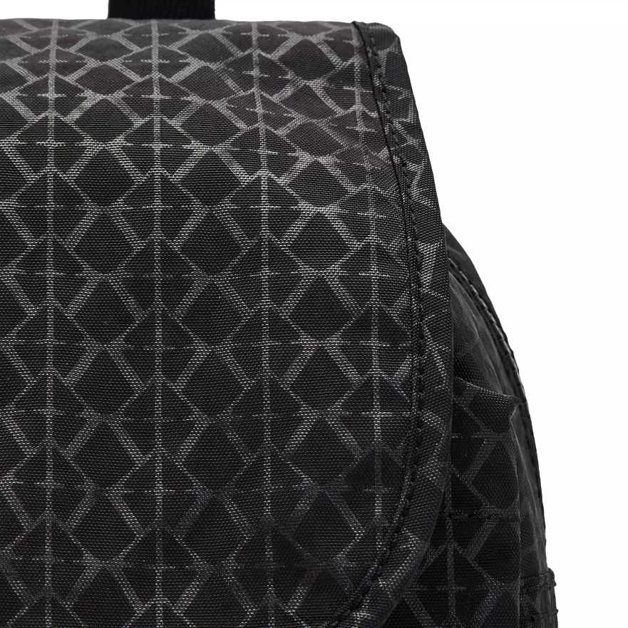 Kipling حقيبة ظهر صغيرة بطبعة سيتي باك نحيف توقيع منقوش ZR2RH396 أكياس صغيرة
