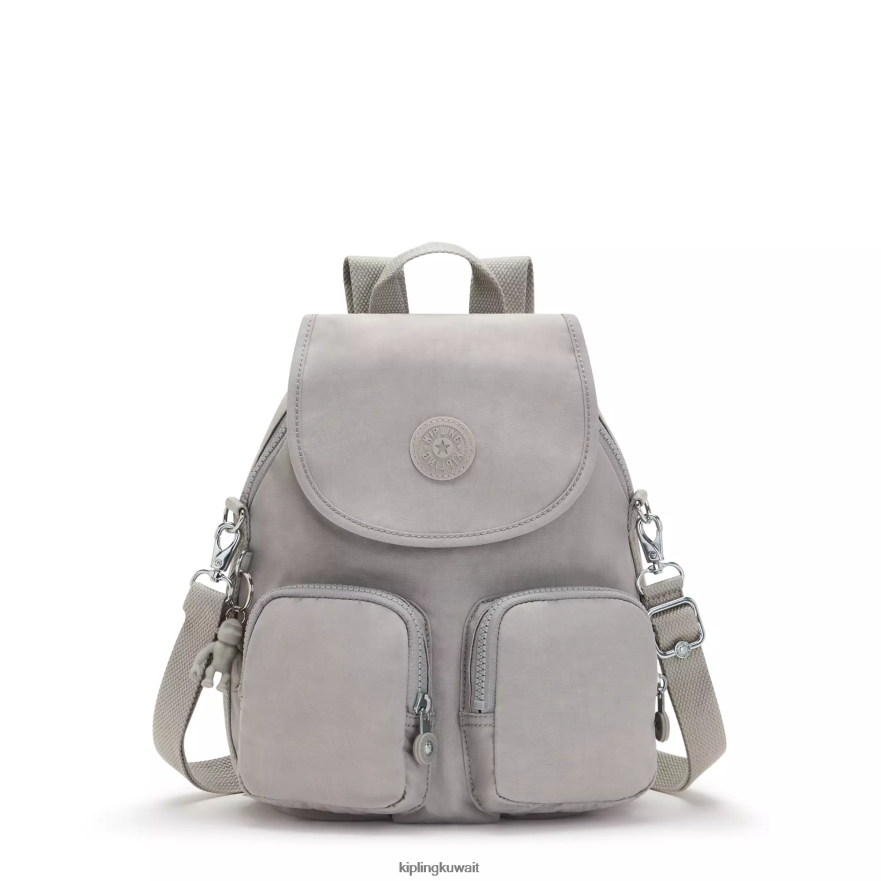 Kipling فايرفلاي يصل حقيبة ظهر قابلة للتحويل نحيف رمادي جريس ZR2RH401 حقائب ظهر الموضة