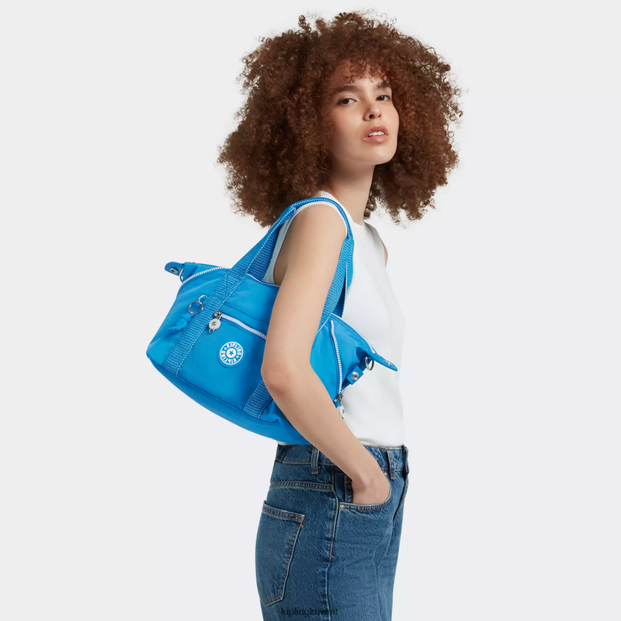 Kipling حقيبة كتف فنية صغيرة نحيف حريصة الأزرق ZR2RH40 حقائب الكتف