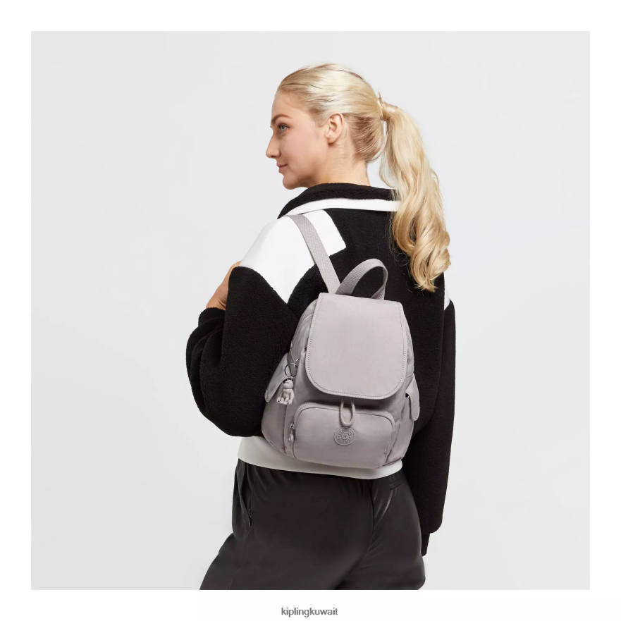 Kipling حقيبة ظهر صغيرة سيتي باك نحيف رمادي جريس ZR2RH410 أكياس صغيرة