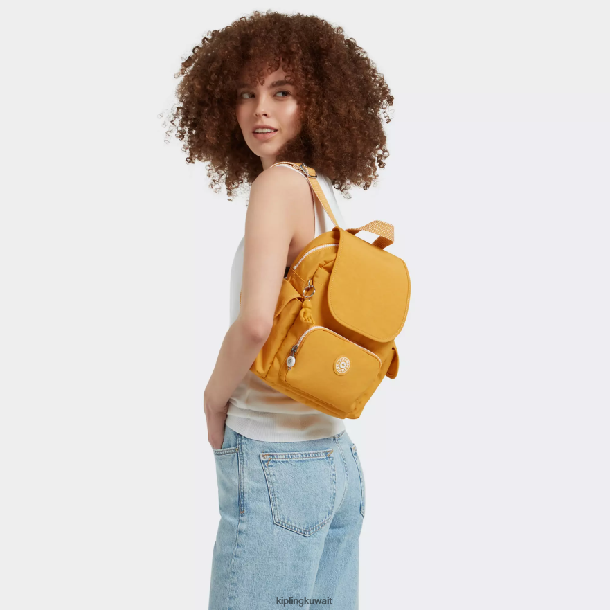 Kipling حقيبة ظهر صغيرة سيتي باك نحيف أصفر سريع ZR2RH411 أكياس صغيرة