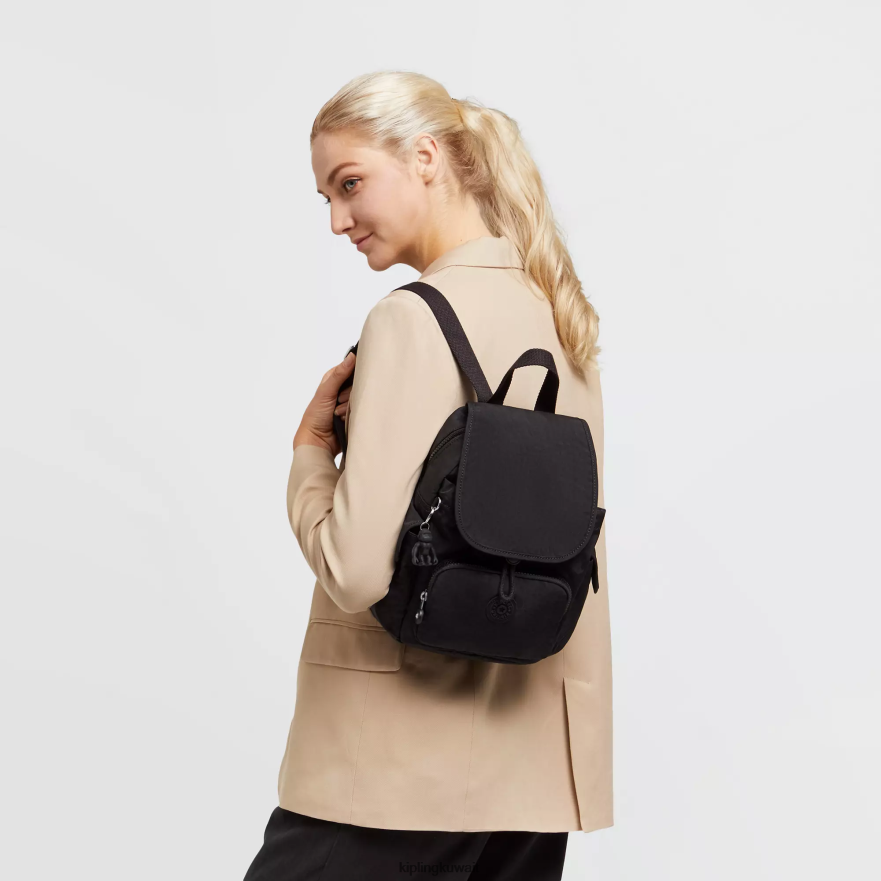 Kipling حقيبة ظهر صغيرة سيتي باك نحيف نوير أسود ZR2RH412 أكياس صغيرة