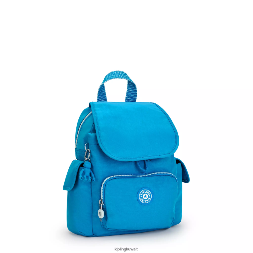 Kipling حقيبة ظهر صغيرة سيتي باك نحيف حريصة الأزرق ZR2RH414 أكياس صغيرة