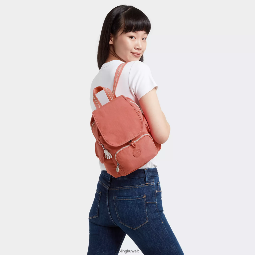 Kipling حقيبة ظهر صغيرة سيتي باك نحيف خمر الوردي ZR2RH416 أكياس صغيرة