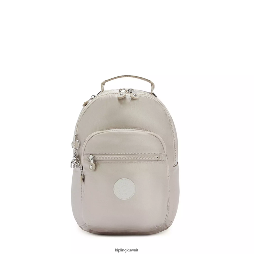 Kipling حقيبة ظهر لوحي صغيرة معدنية من سيول نحيف توهج معدني ZR2RH418 حقائب ظهر صغيرة