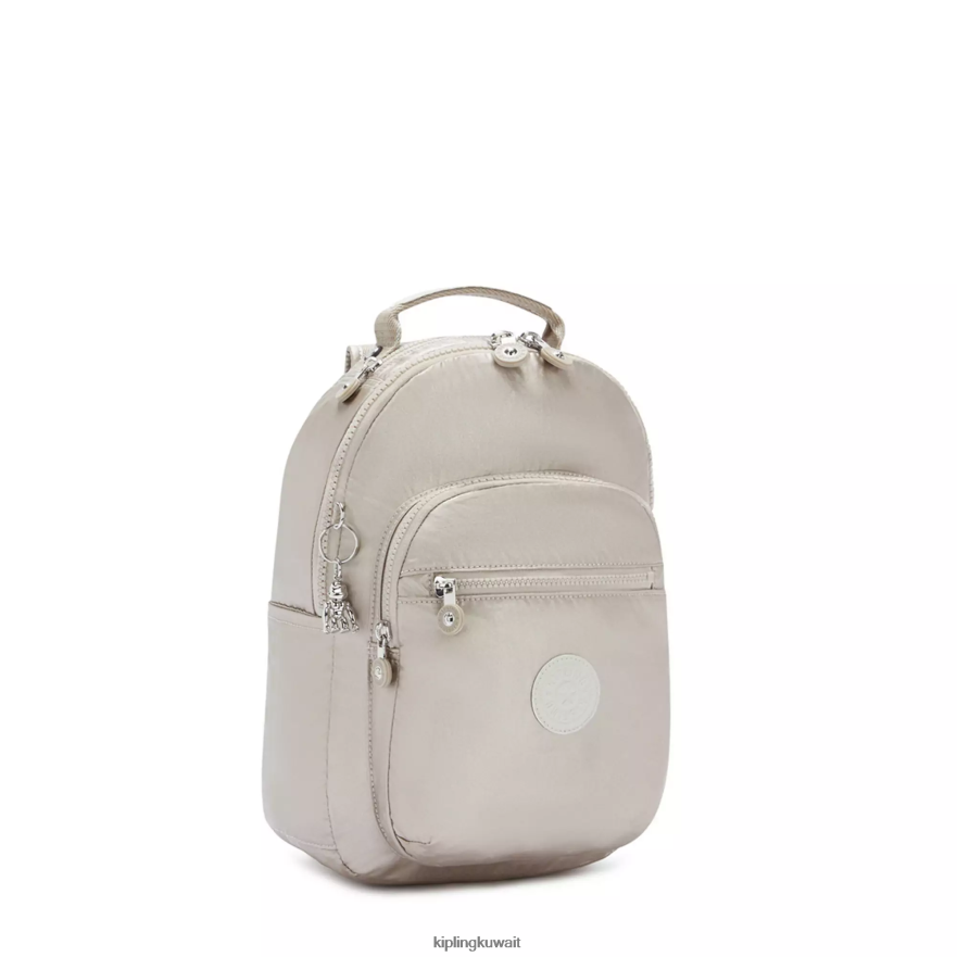 Kipling حقيبة ظهر لوحي صغيرة معدنية من سيول نحيف توهج معدني ZR2RH418 حقائب ظهر صغيرة