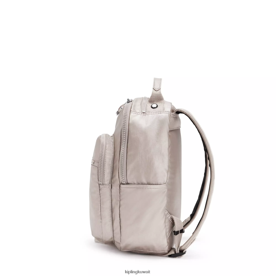 Kipling حقيبة ظهر لوحي صغيرة معدنية من سيول نحيف توهج معدني ZR2RH418 حقائب ظهر صغيرة