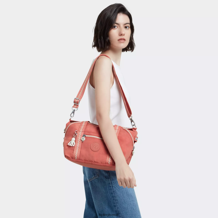 Kipling حقيبة كتف فنية صغيرة نحيف خمر الوردي ZR2RH41 حقائب الكتف