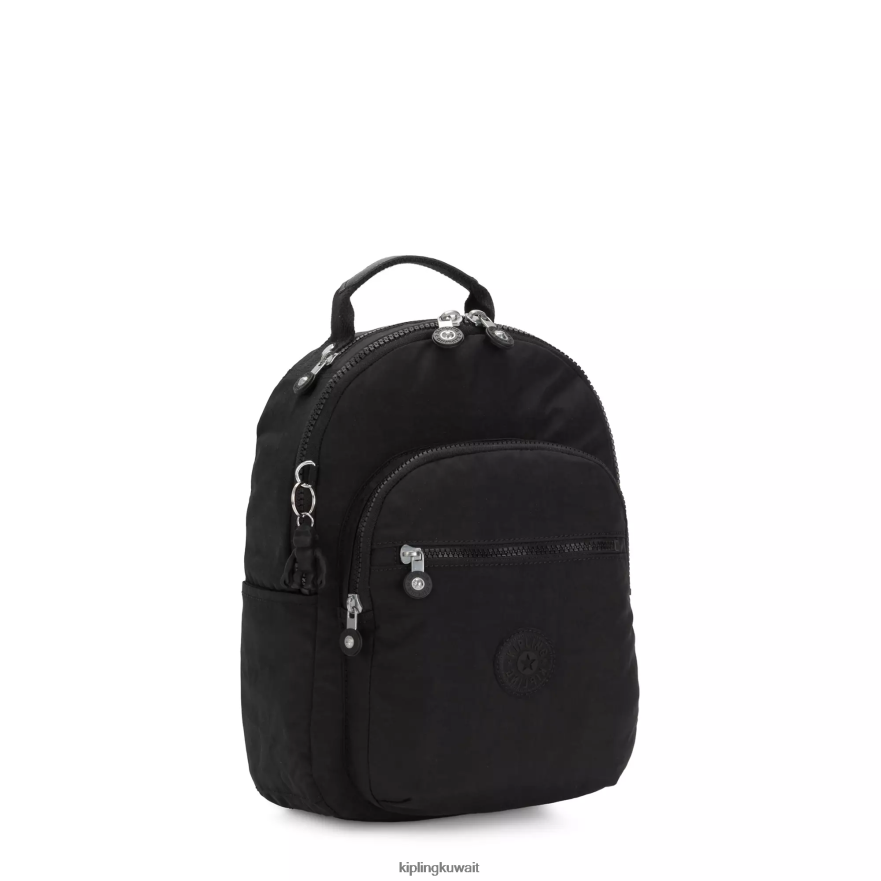 Kipling حقيبة ظهر صغيرة للكمبيوتر اللوحي من سيول نحيف نوير أسود ZR2RH420 مونوغرامبل