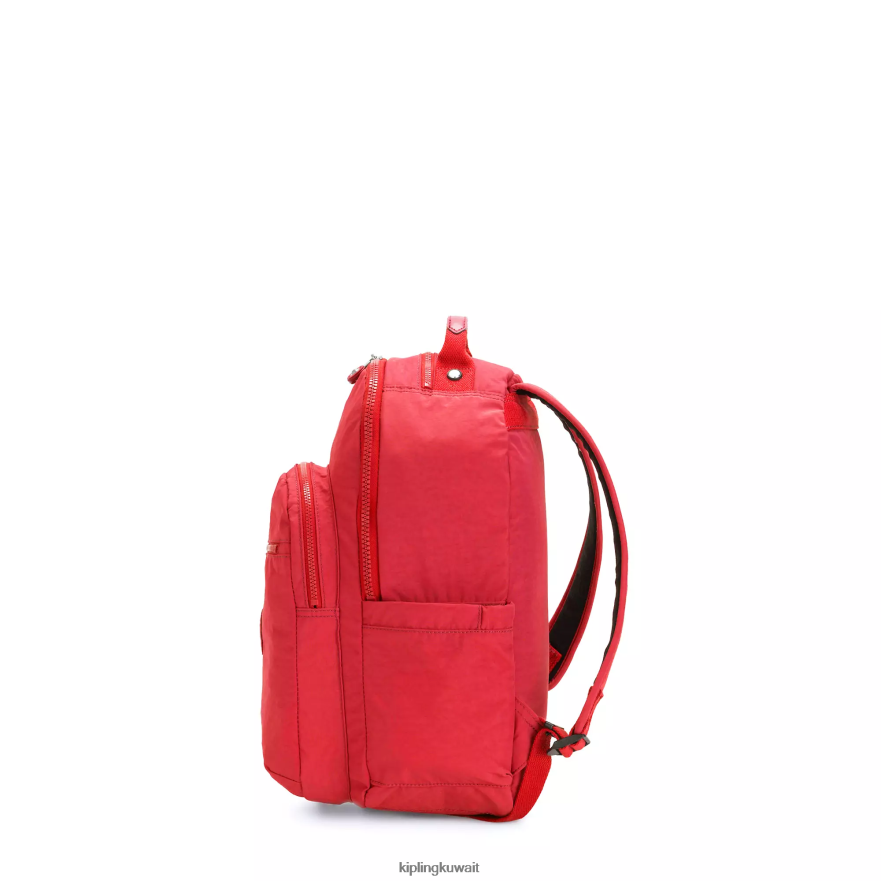 Kipling حقيبة ظهر صغيرة للكمبيوتر اللوحي من سيول نحيف أحمر شفتين ZR2RH422 مونوغرامبل