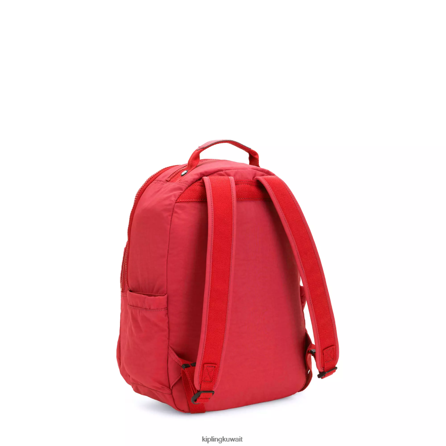 Kipling حقيبة ظهر صغيرة للكمبيوتر اللوحي من سيول نحيف أحمر شفتين ZR2RH422 مونوغرامبل